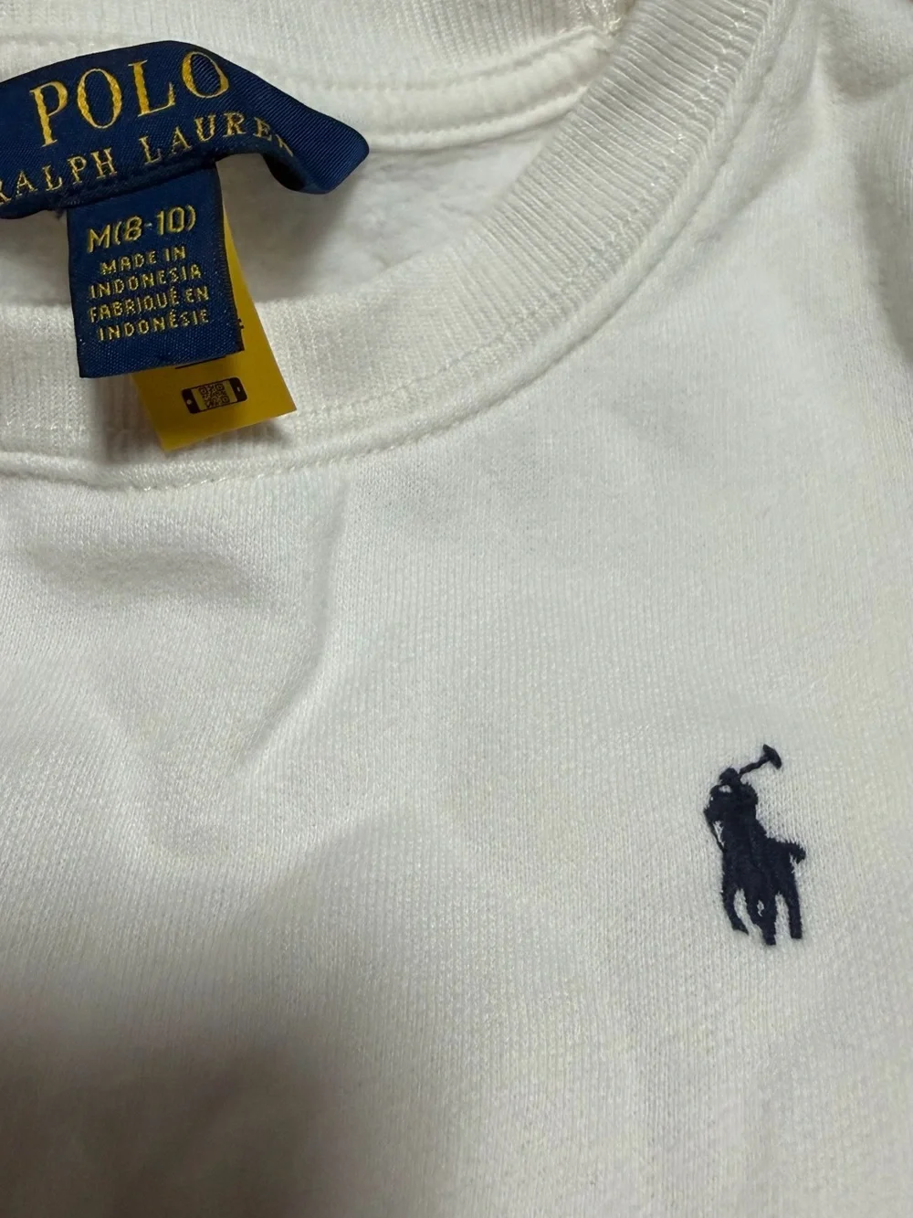 Ralph Lauren White Sweatshirt with Gray Ruffle Skirt